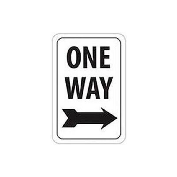 National Marker Co Reflective Aluminum Sign - One Way Right Arrow - .080in Thick,  TM23J